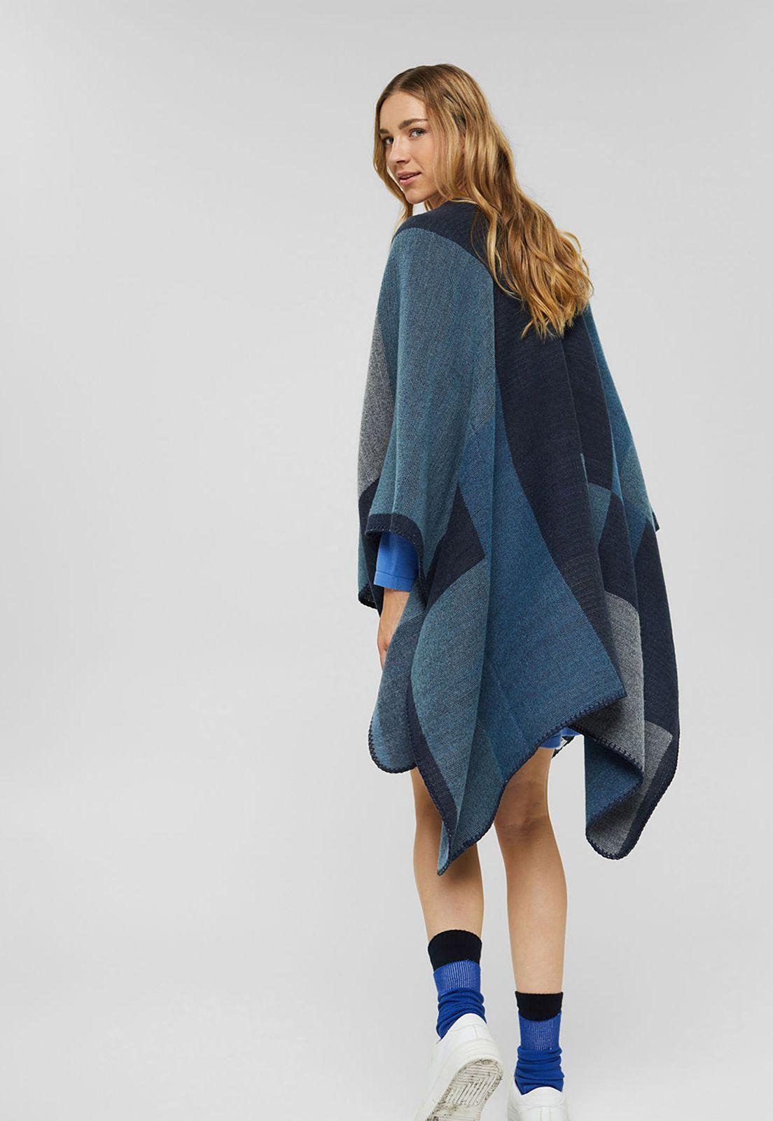 Poncho Con Diseño Estilo Patchwork Esprit-1