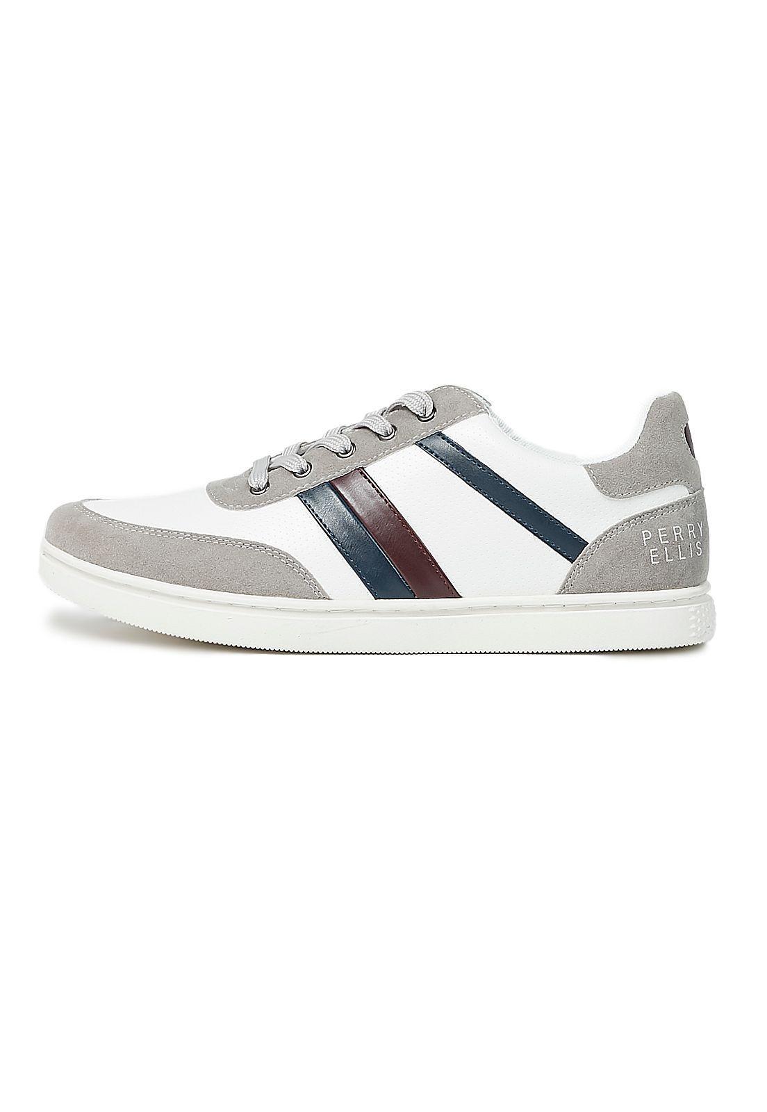 Zapatilla blanca con franjas-0