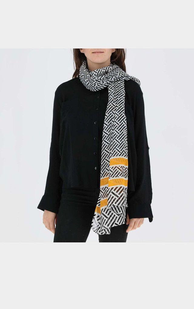 Pañuelo Estampado Trama negro i-D-1