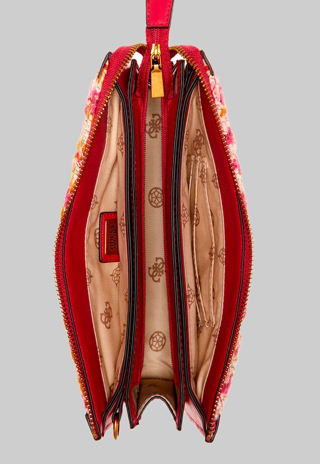 Mini Cartera Abey Multi Cmprtmnt Shdr Rosado Guess-3