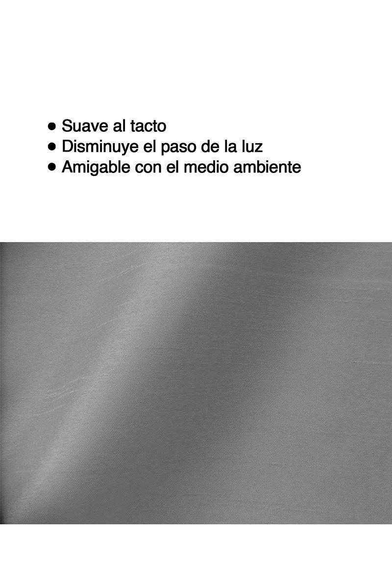 Pack 2 Cortinas de Tela con Ojales 140x220 cm Gris-3
