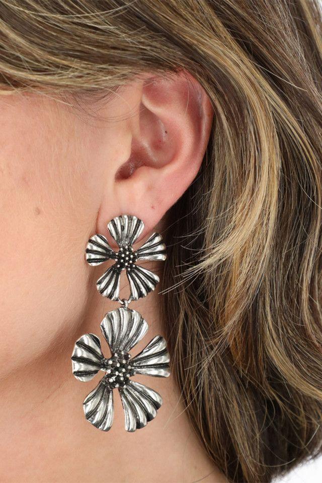 Aros Margaritas Plateado Humana-1