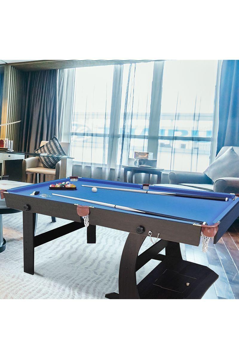 Mesa de Pool Plegable 6 Pies Café-4