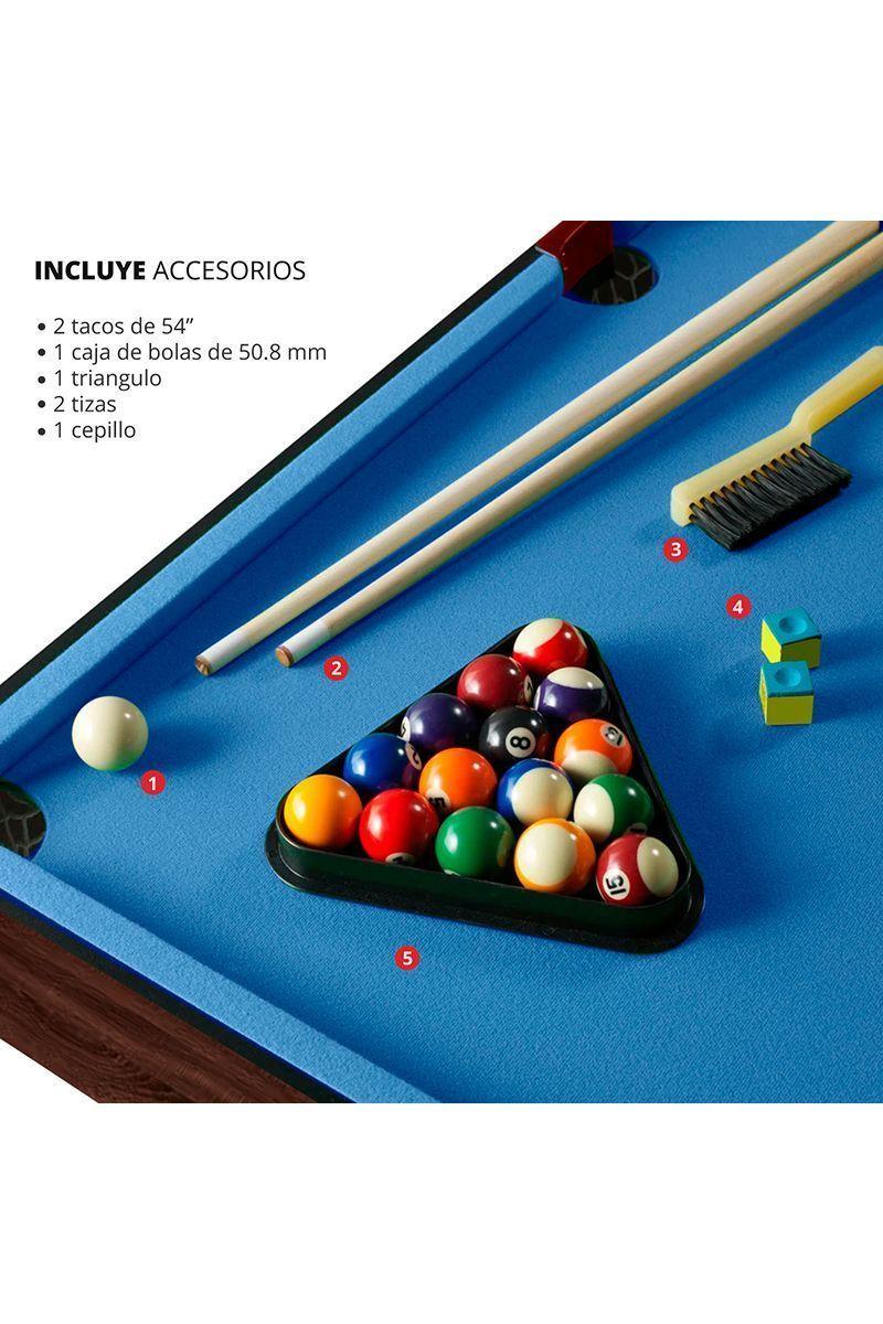 Mesa de Pool Plegable 6 Pies Café-5