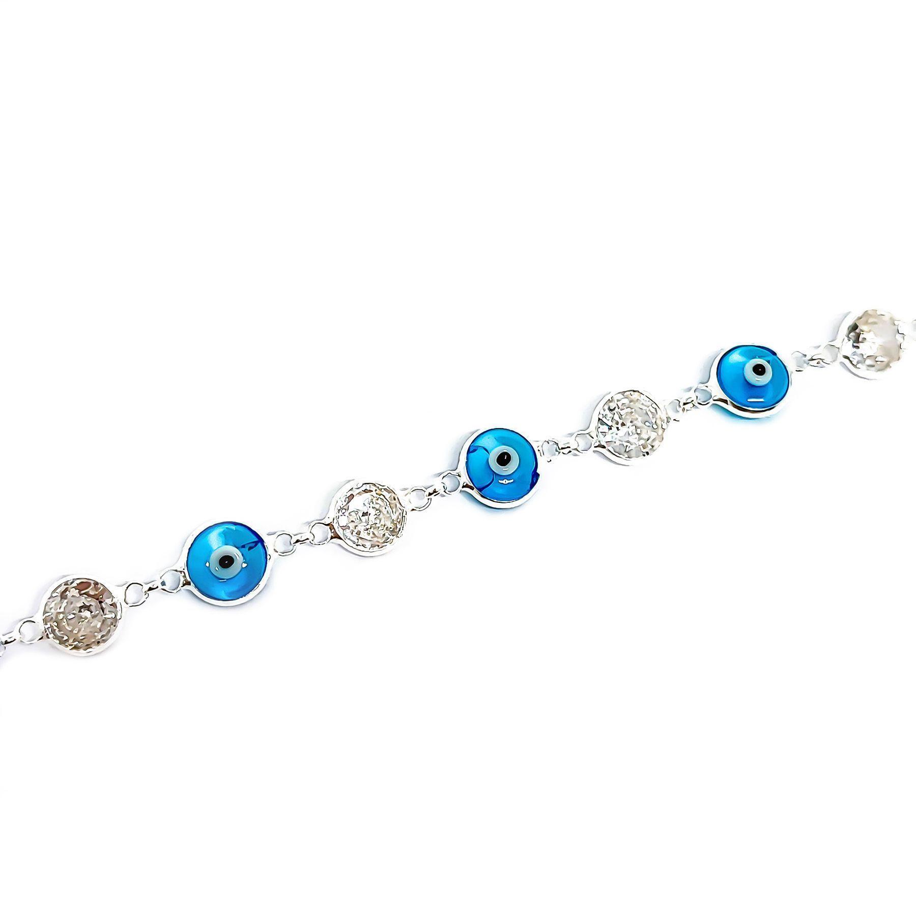 Pulseras Ojo Turco Circones Plata Fina 925-1