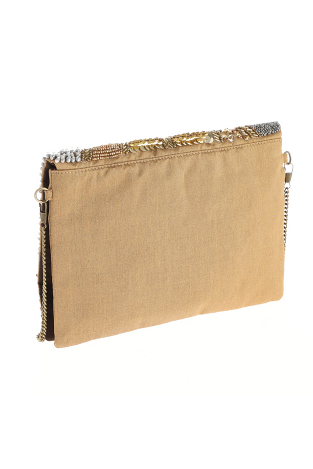 Cartera Escamas Dorado Humana-1