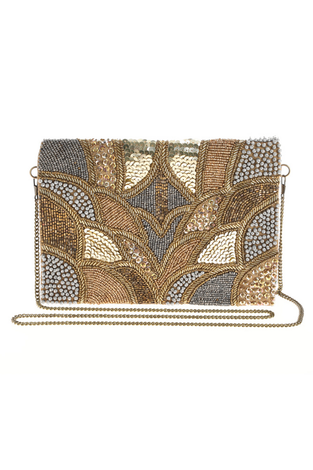 Cartera Escamas Dorado Humana-0