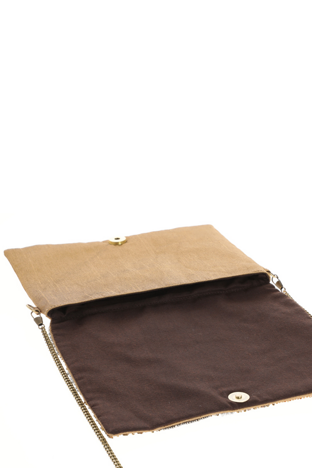 Cartera Escamas Dorado Humana-2