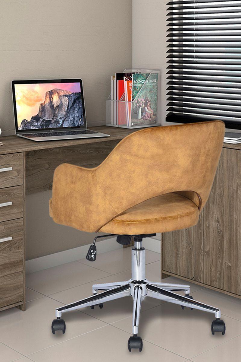 Silla Clarkson Escritorio Apoyabrazos Café-5