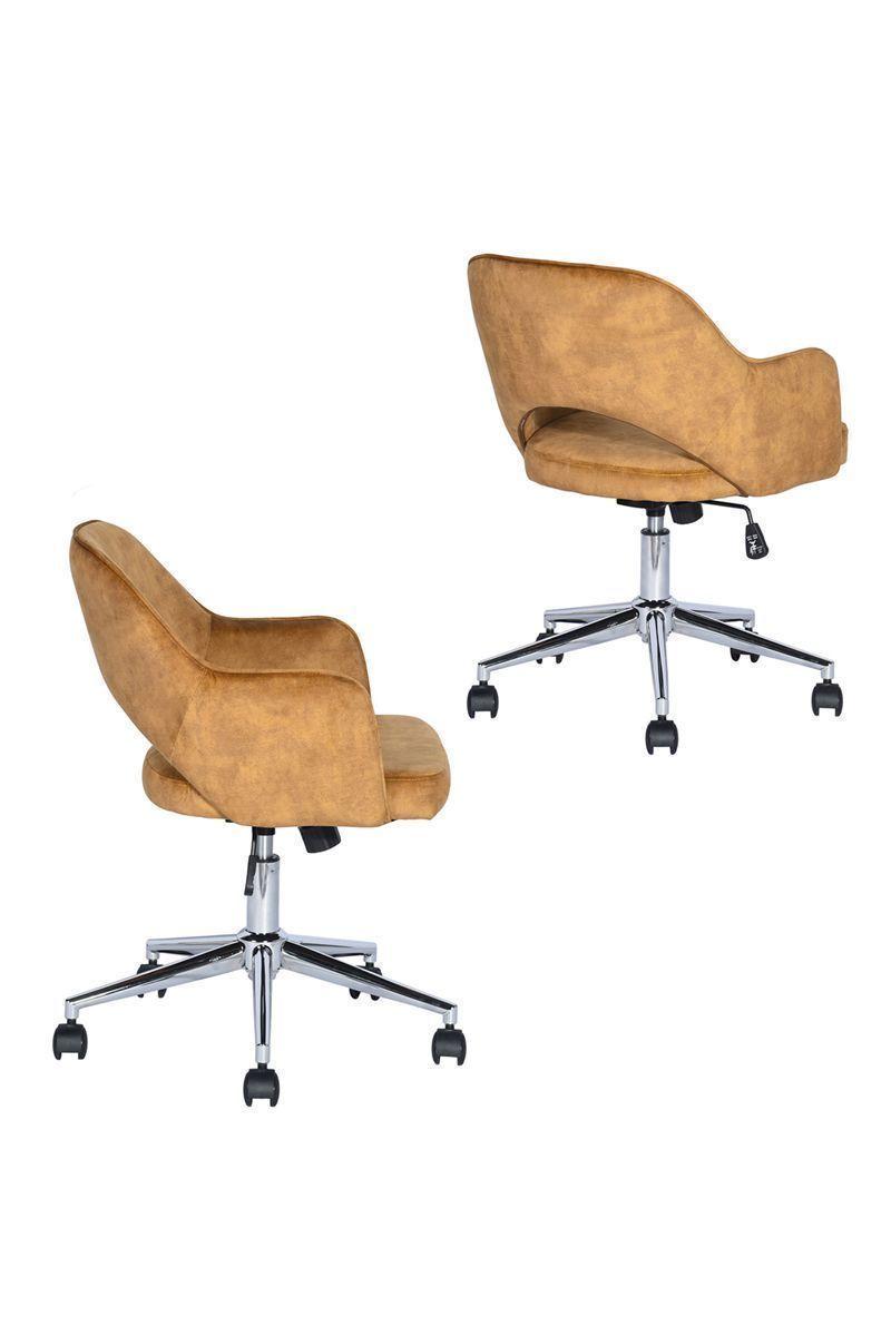 Silla Clarkson Escritorio Apoyabrazos Café-3