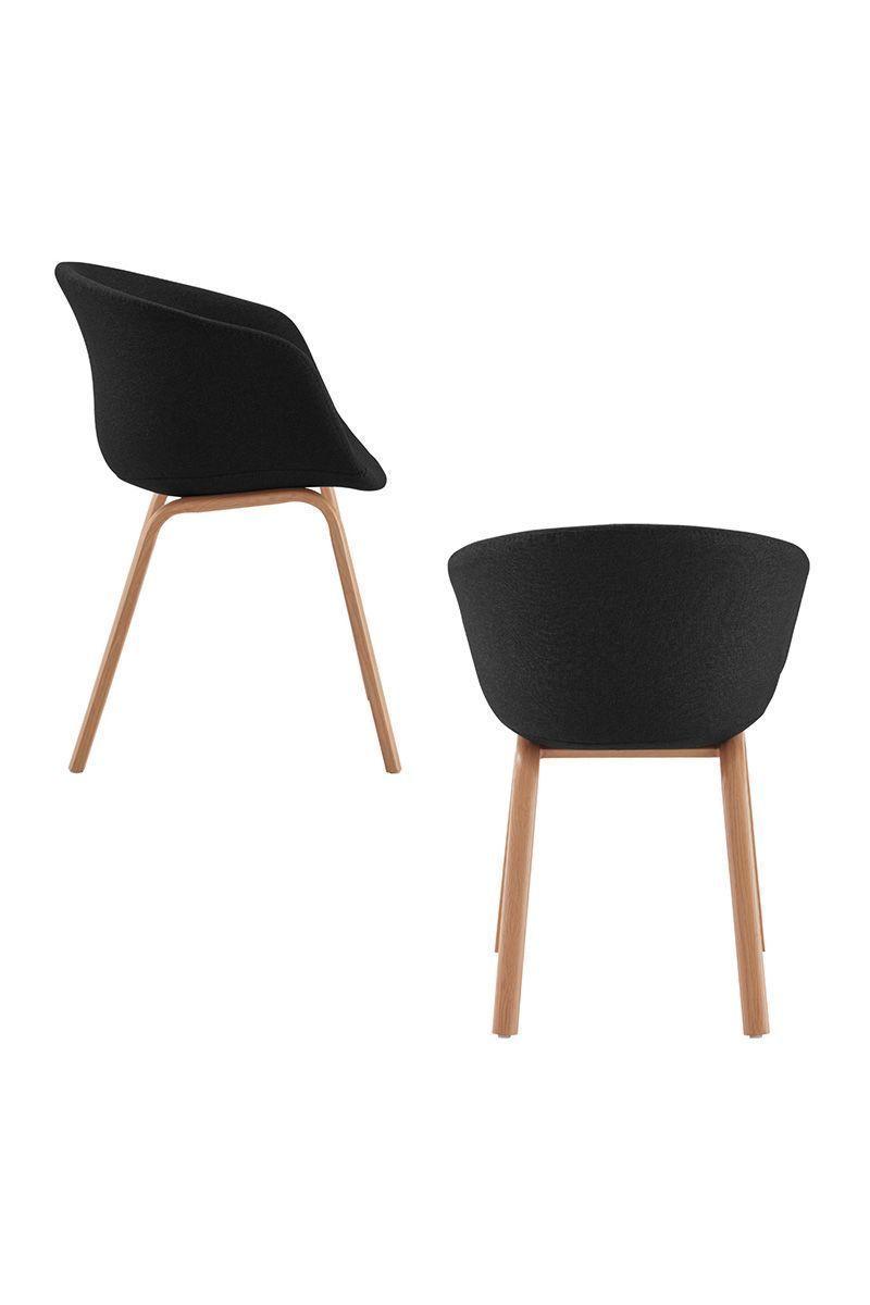 Pack 2 Silla de Comedor Sitial Legna Negro-3