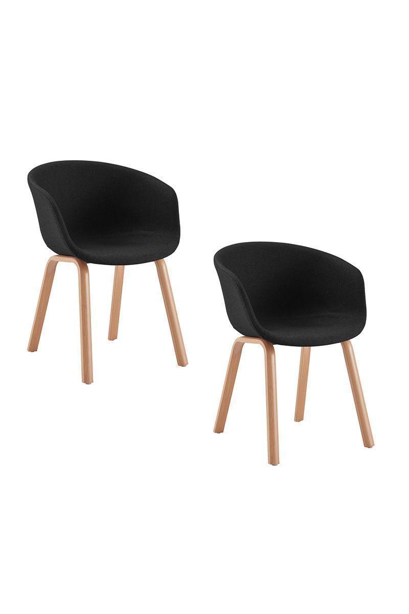 Pack 2 Silla de Comedor Sitial Legna Negro-0