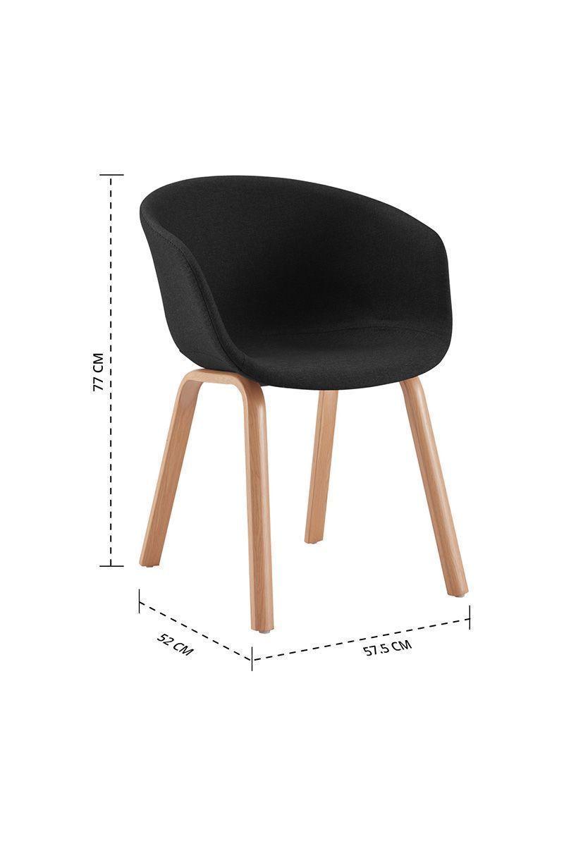 Pack 2 Silla de Comedor Sitial Legna Negro-2