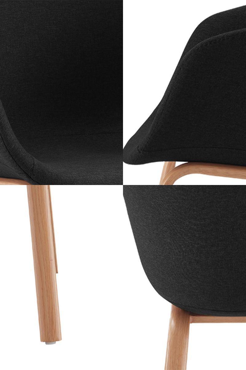 Pack 2 Silla de Comedor Sitial Legna Negro-4