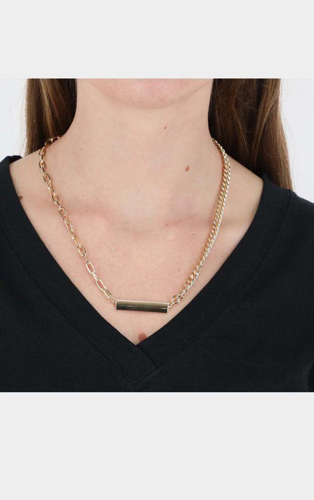 Collar Corto Cadena 2 Dorado Humana-1