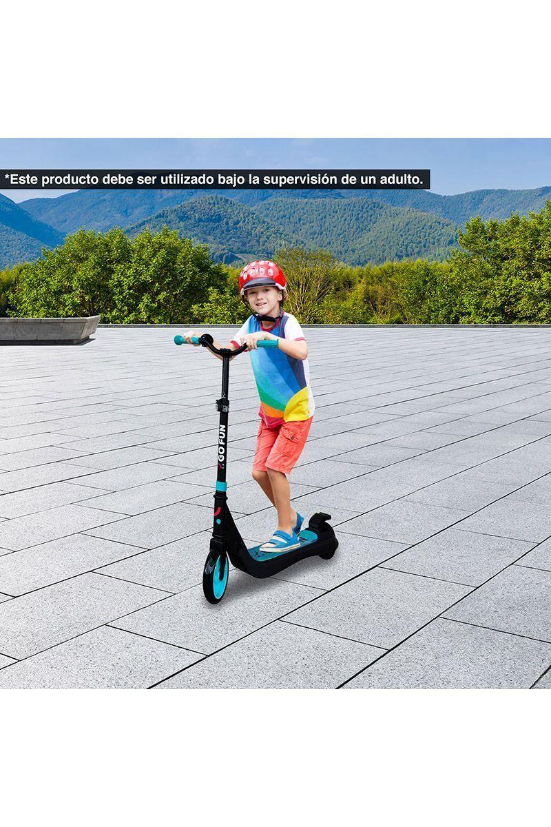Scooter Eléctrico 12 Km/h Go Fun Celeste-5