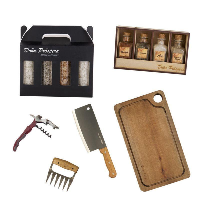 Set Parrillero 240 Wayu + Mix Sales Gourmet 6 Piezas Profesional-0