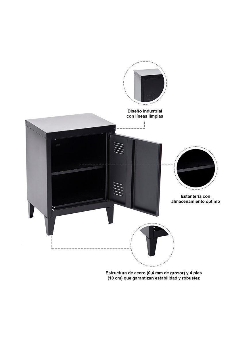 Velador Mesa Auxiliar Estante Metal 57.5x30.5x40.5-4