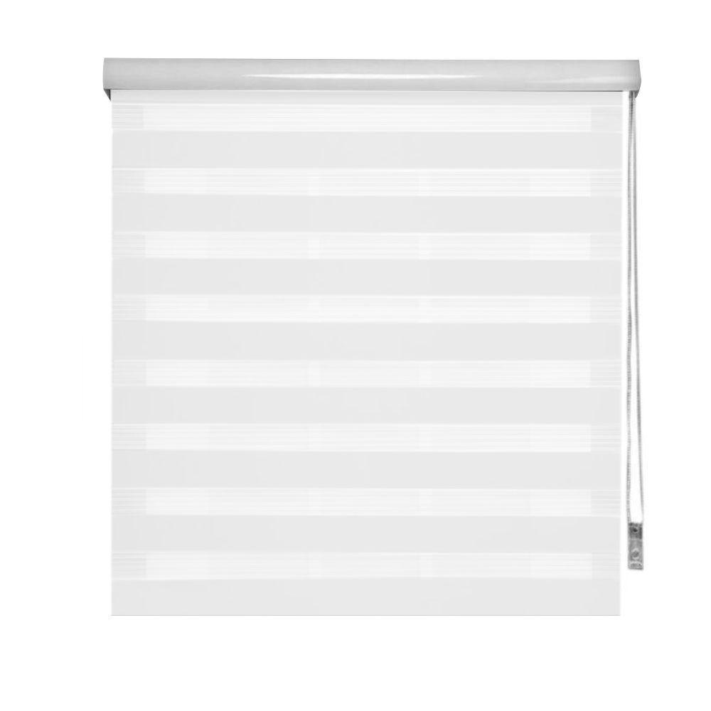 Cortina Roller Duo Zebra Dia Noche 160 X 200 Cm Blanco-0