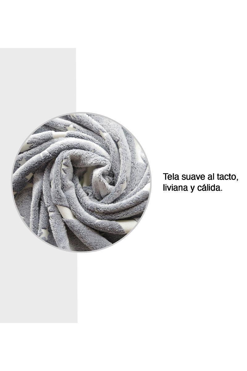 Manta Brilla en la Oscuridad 125x150 cm Gris-3