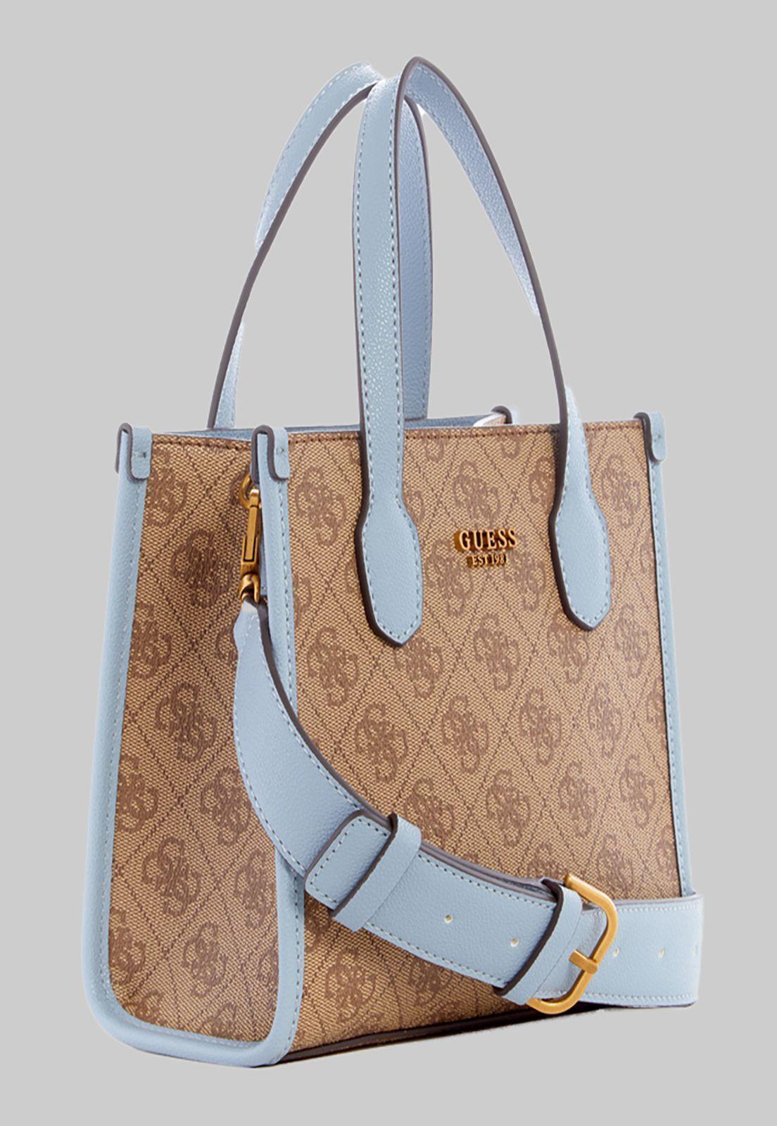 Mini Cartera Guess Silvana 2 Cmprtmnt Mini Tote Llt Lila-0