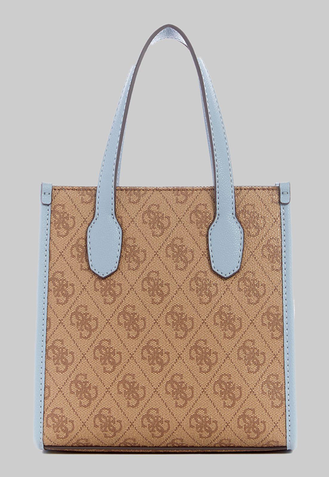 Mini Cartera Guess Silvana 2 Cmprtmnt Mini Tote Llt Lila-1