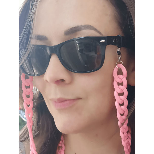 Sujetador Eslabones de Lentes o mascarilla Rosa Chicle-2