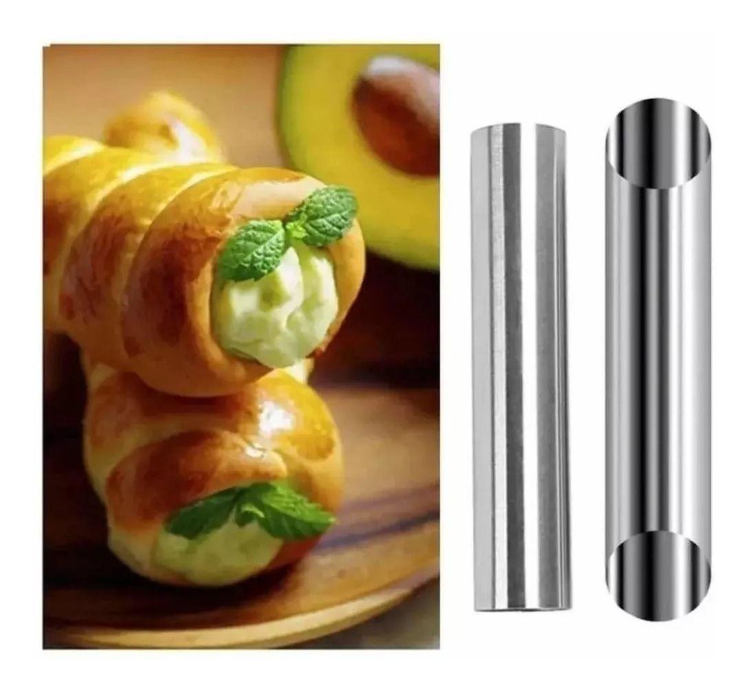3 Moldes Tubos Para Cannolis Pan Danes Croissant Reposteria-3