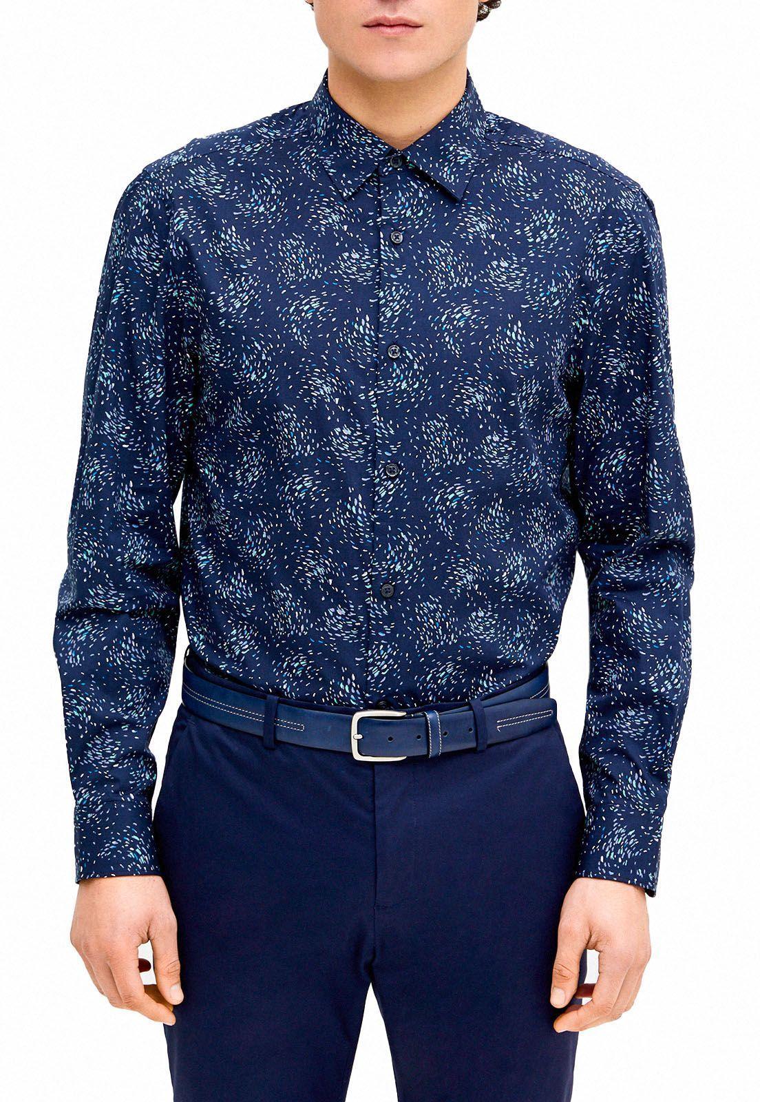Camisa estampada navy-0