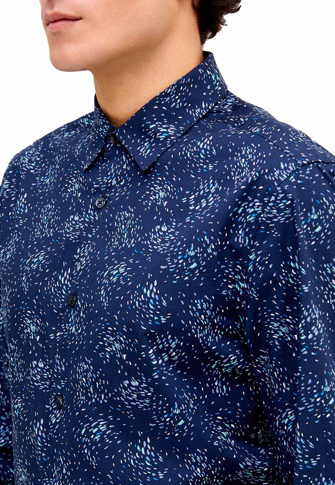 Camisa estampada navy-2