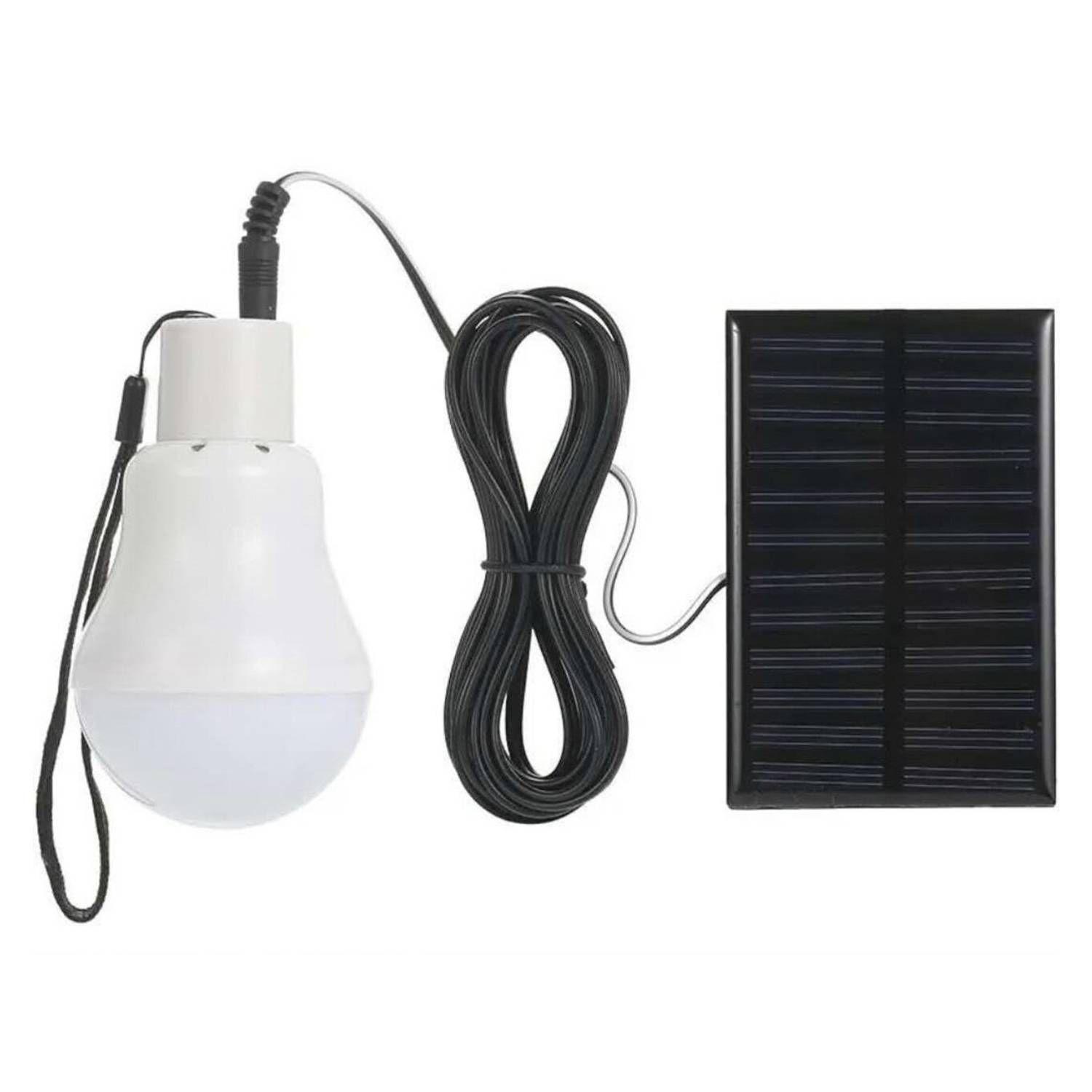 Lampara Ampolleta Led 800mah + Panel Solar 2U-0