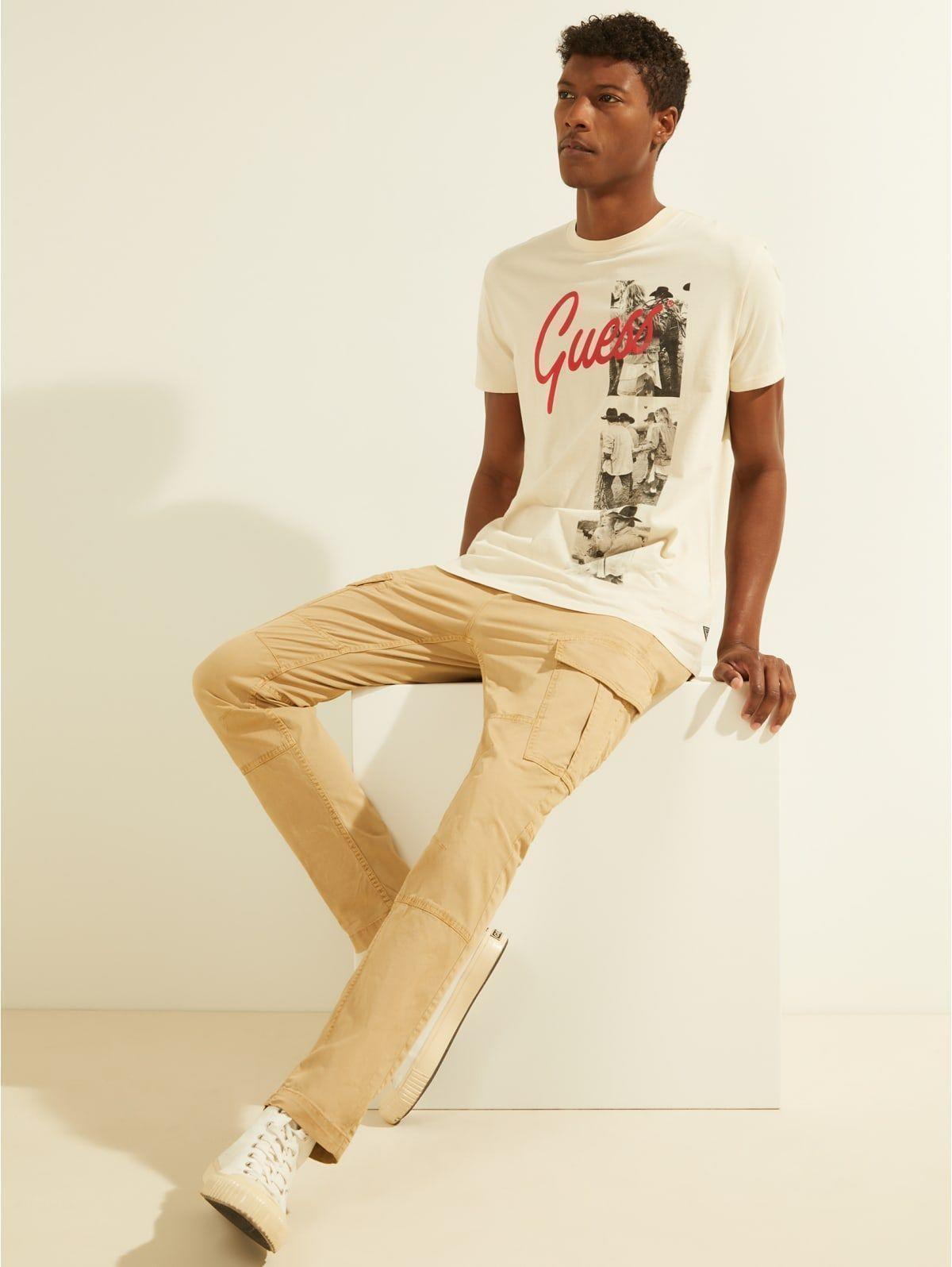 Polera Guess Ss Guess Script Photo Tee-3