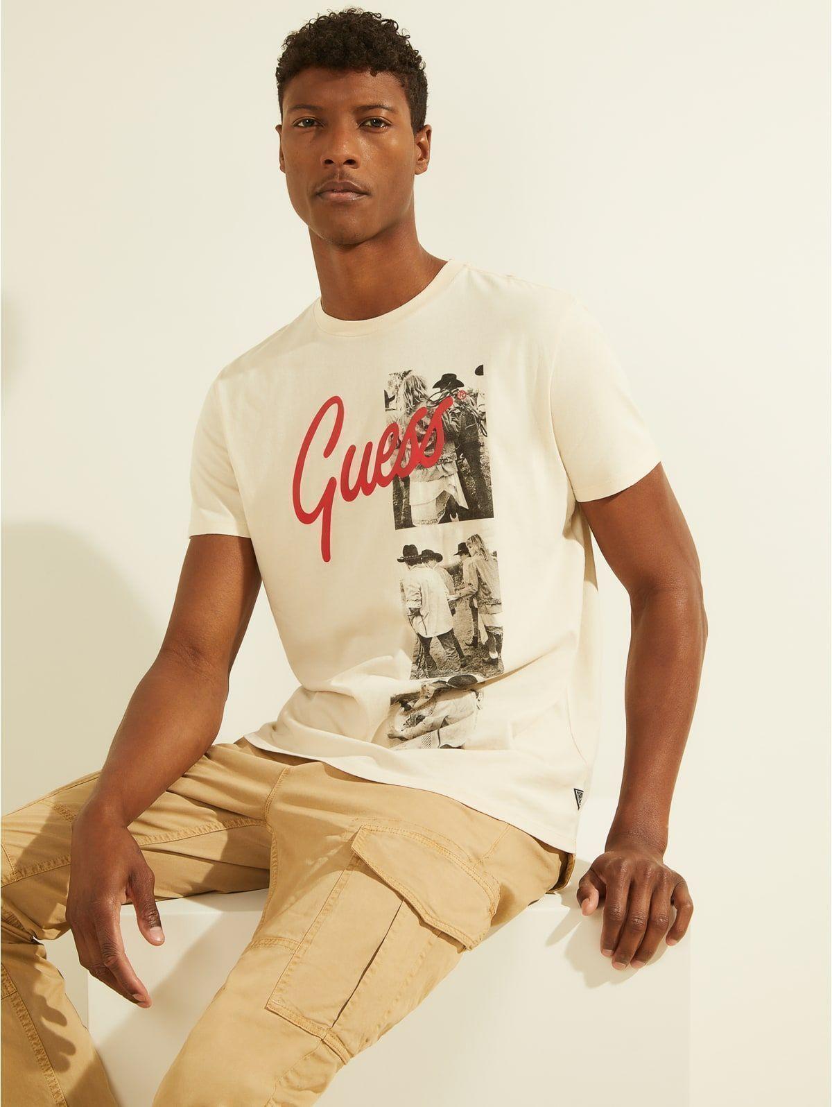Polera Guess Ss Guess Script Photo Tee-0