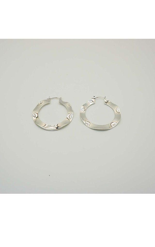 Aro Argolla Olas Plateado i-D-0