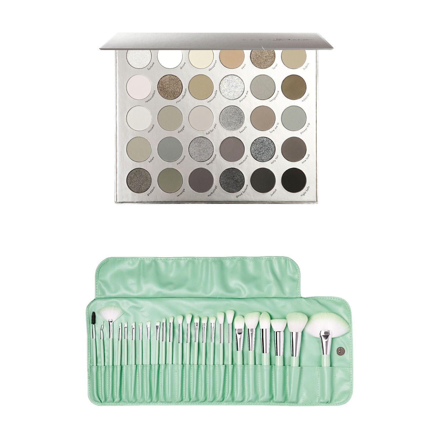 Pack Paleta de Sombras Pro15 "Goddess Nem" de Kara Beauty + Set de 24 Brochas Pastel Lime Party Beauty Creations-0