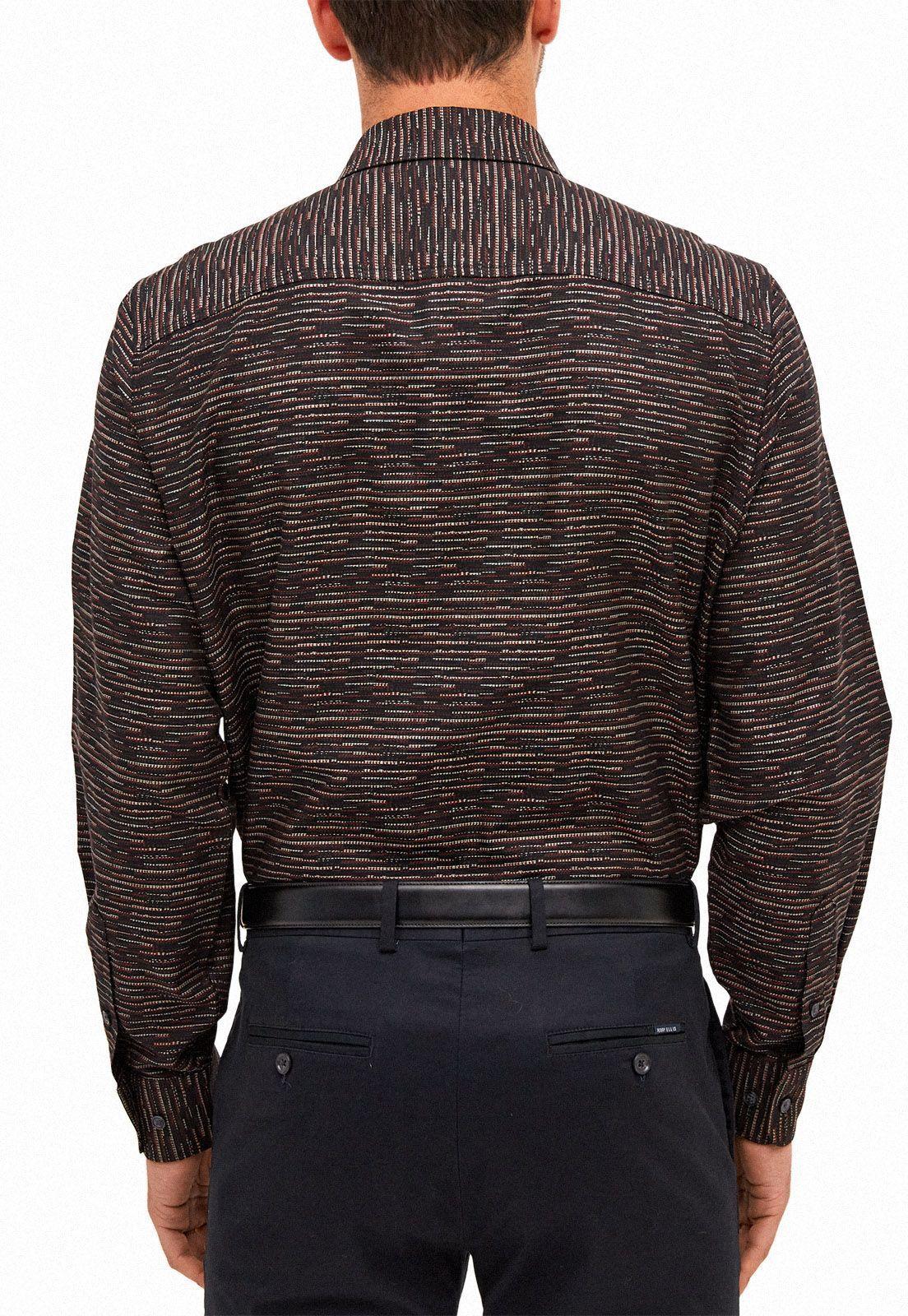 Camisa microdiseño negra-1
