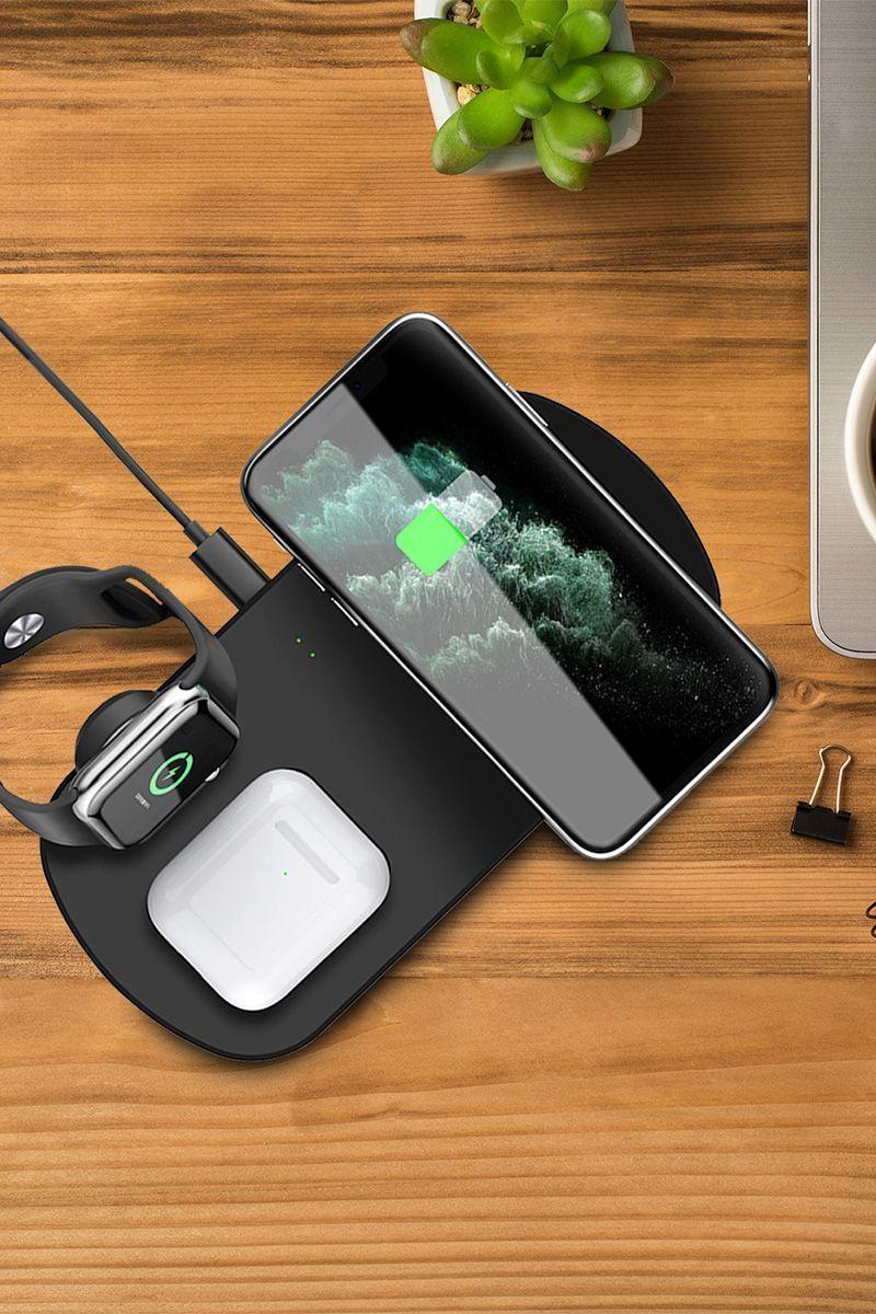 Cargador Inalámbrico 3en1 15W Samsung Apple Huawei-5