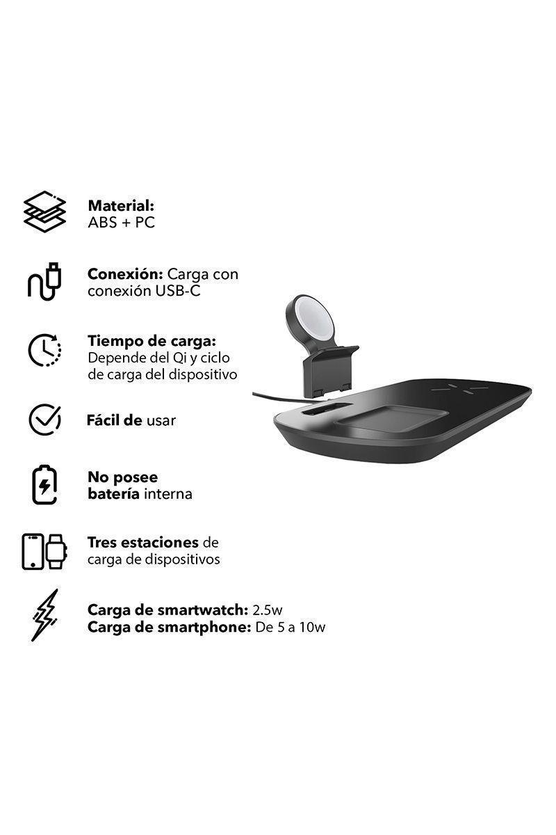 Cargador Inalámbrico 3en1 15W Samsung Apple Huawei-3