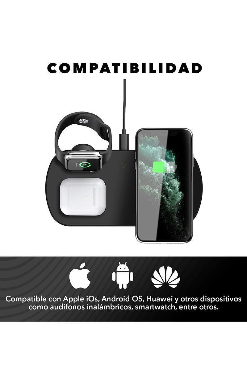 Cargador Inalámbrico 3en1 15W Samsung Apple Huawei-1
