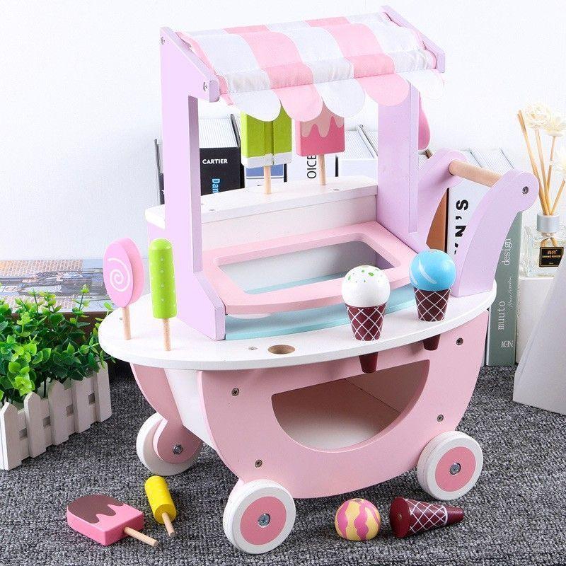 Carrito de Helados Didáctico de madera-3
