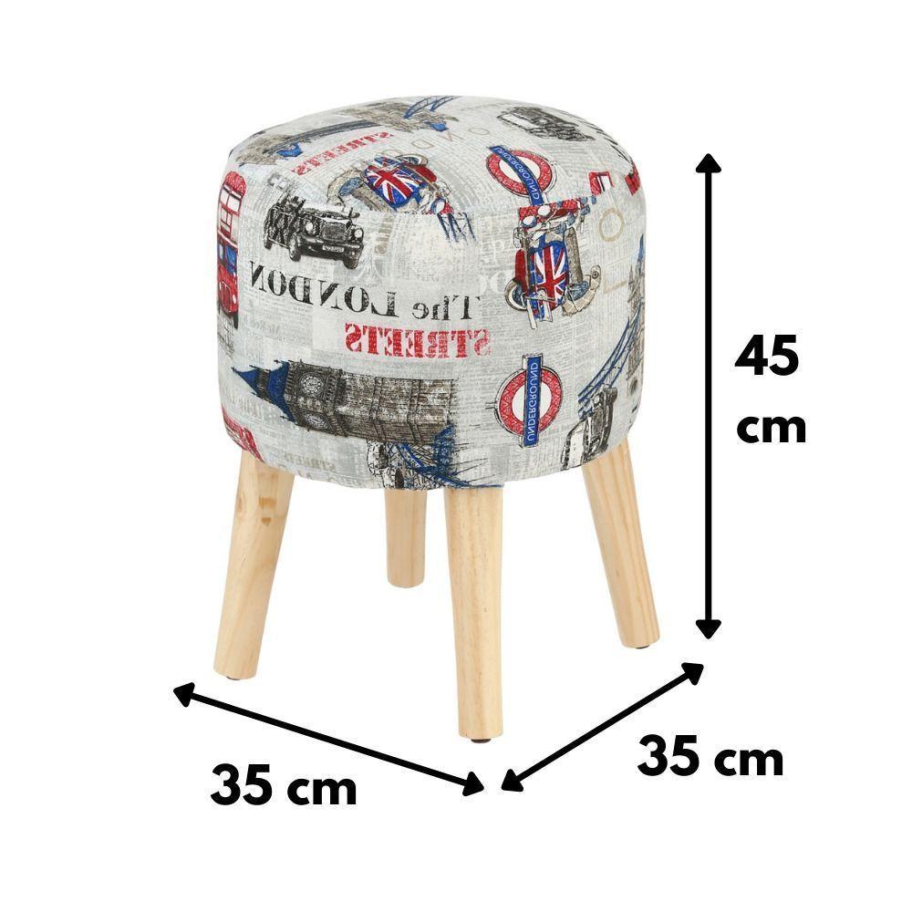 Pouf Bird Londres 35x35x45 cm Máxima Design-2