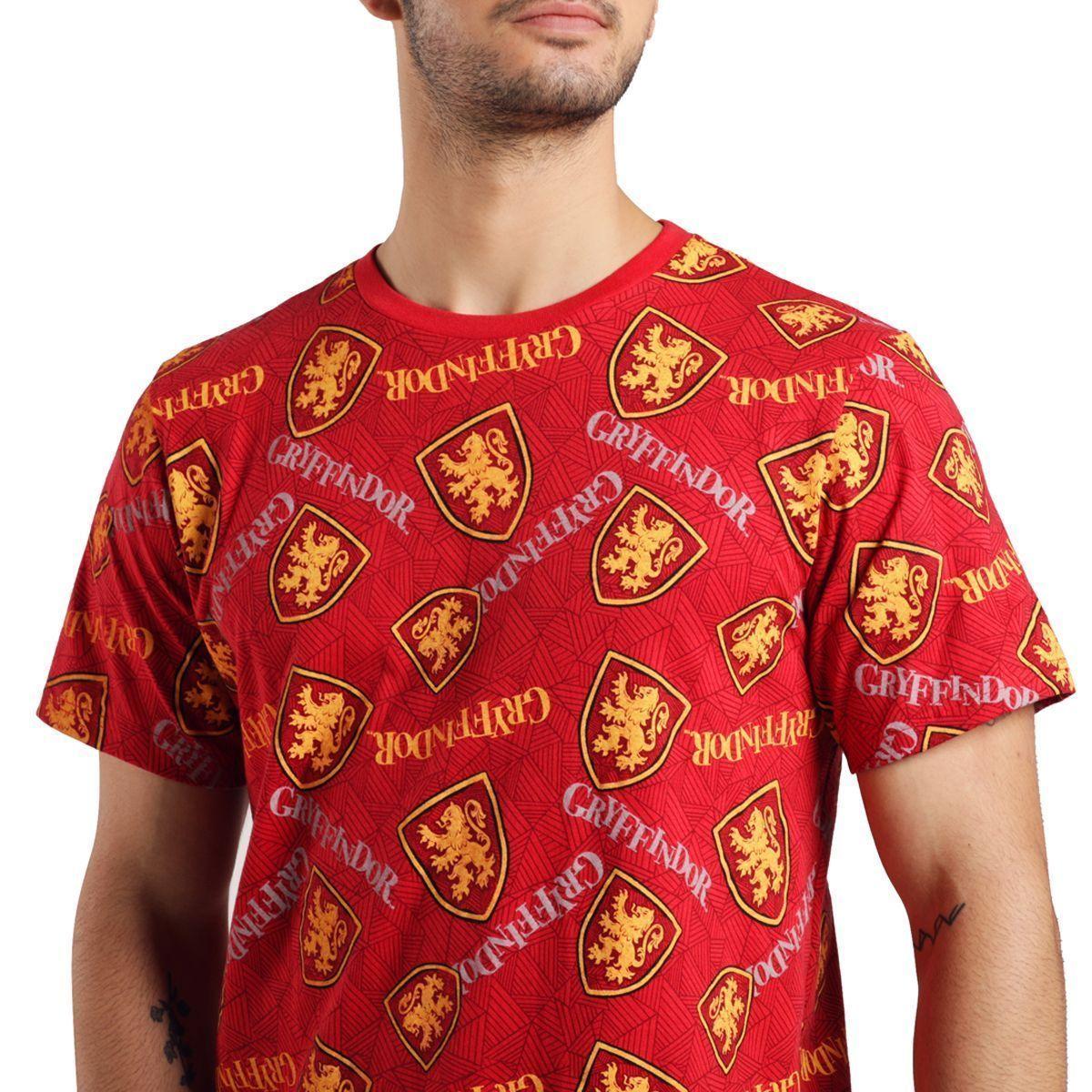 Pijama Algodón Hombre Verano Gryffindor C3 Top-1