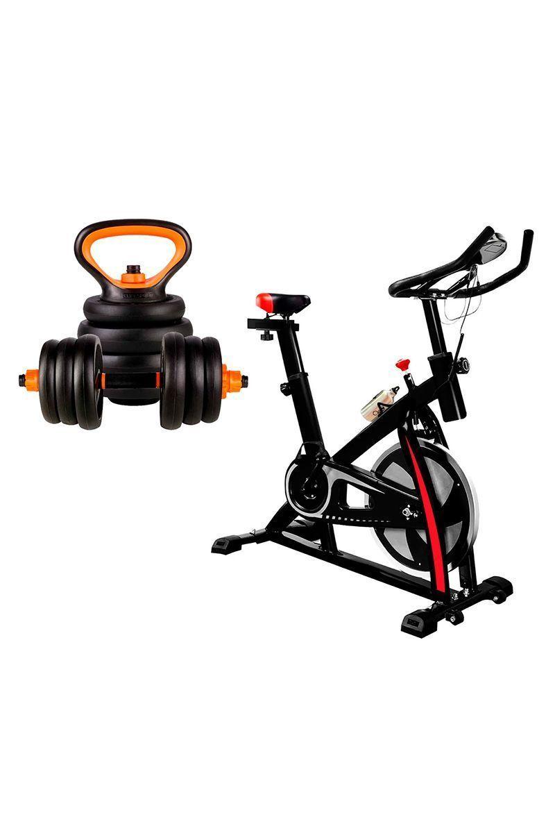 Pack Spinning Fitness + Set Pesas 40 Kg Kettlebel-0