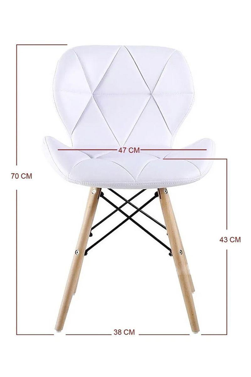 Pack 4 Sillas Eames Acolchada Blanco-5