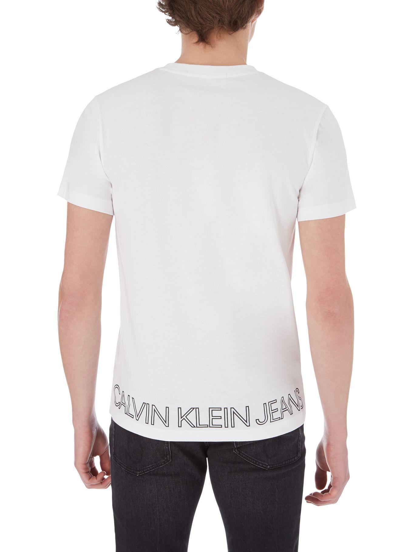 Polera Outline Logo Blanco Calvin Klein-1