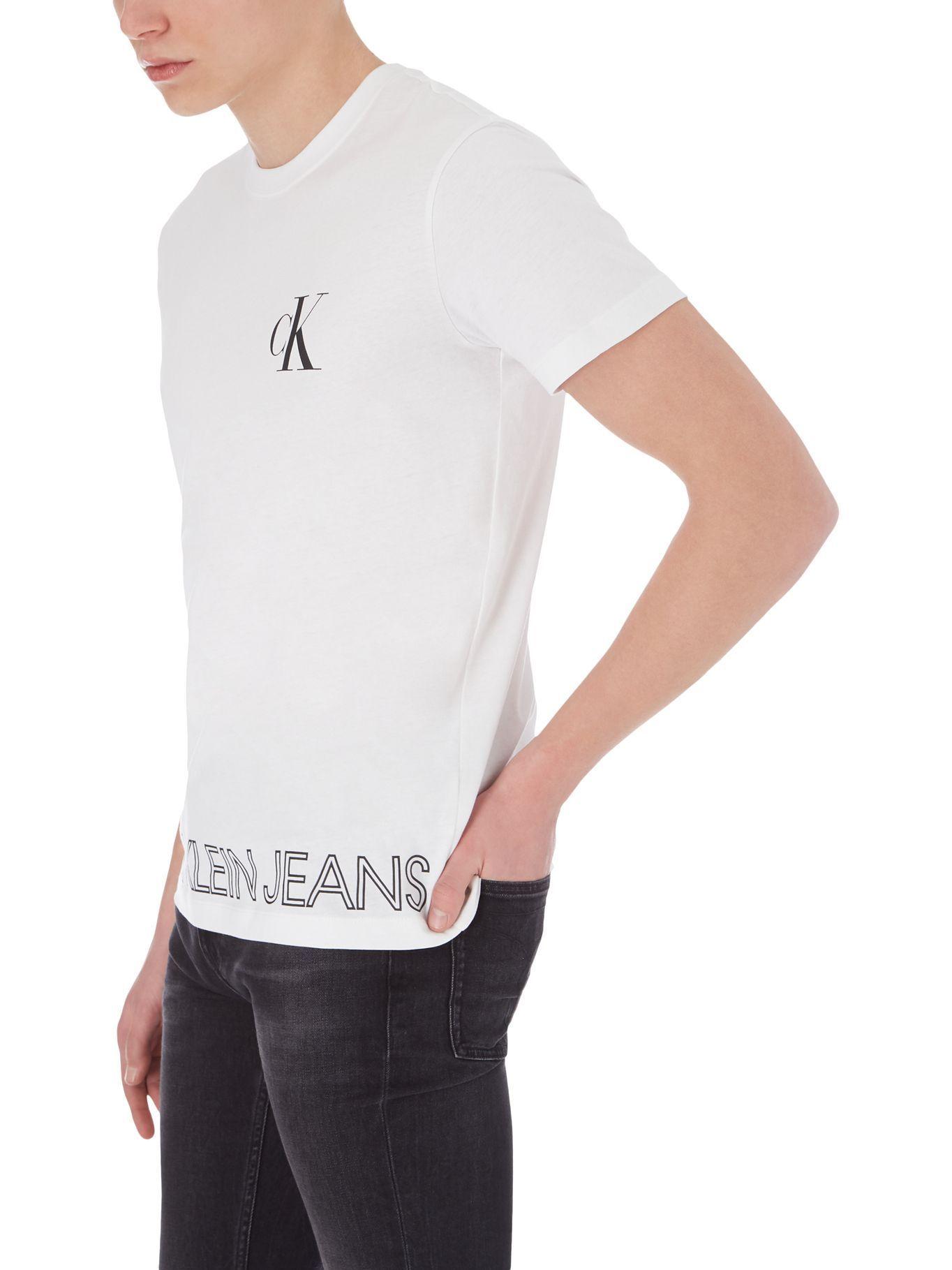 Polera Outline Logo Blanco Calvin Klein-2