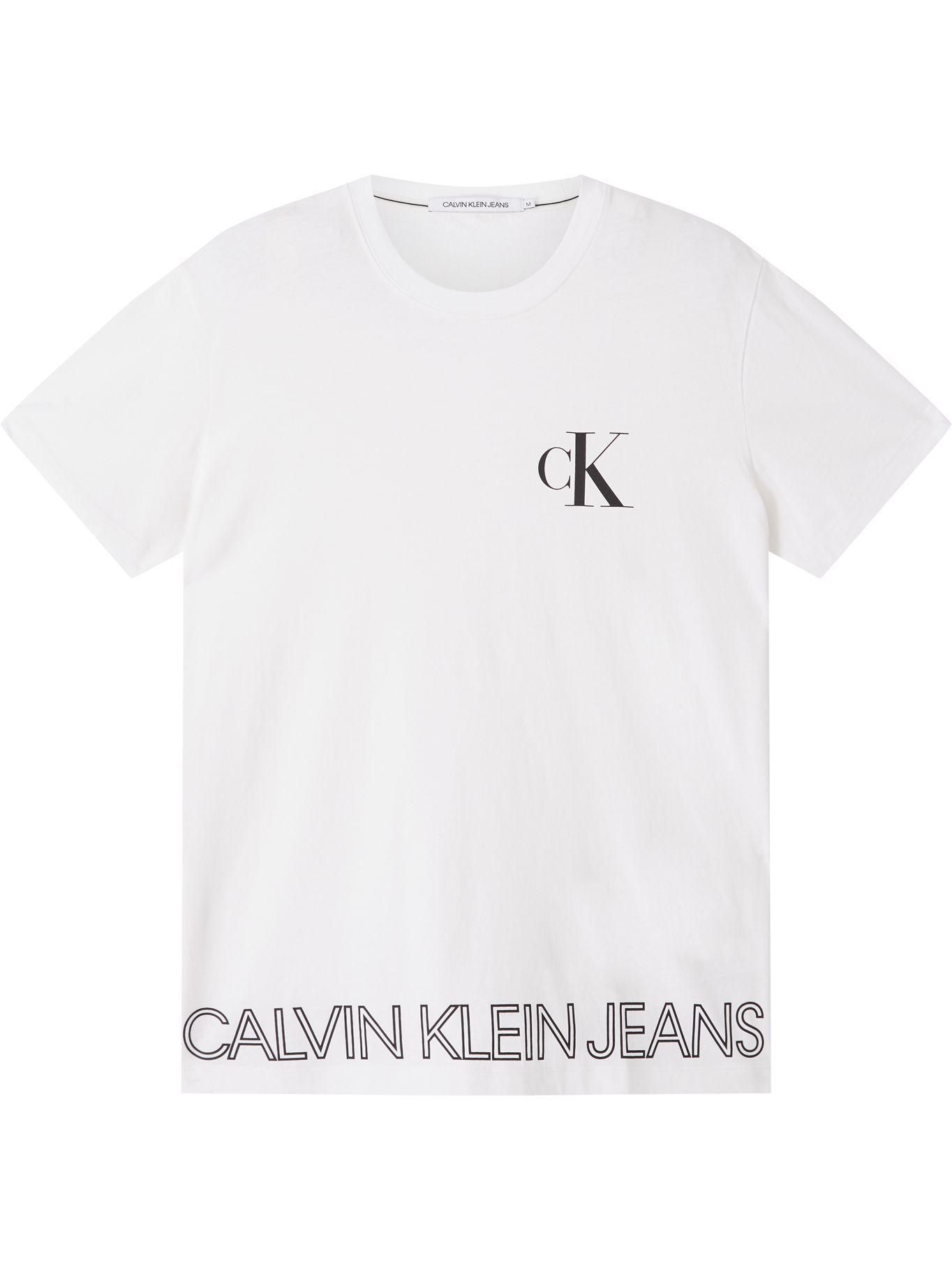 Polera Outline Logo Blanco Calvin Klein-0