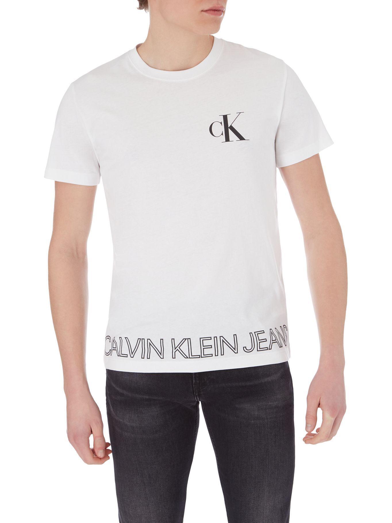 Polera Outline Logo Blanco Calvin Klein-3