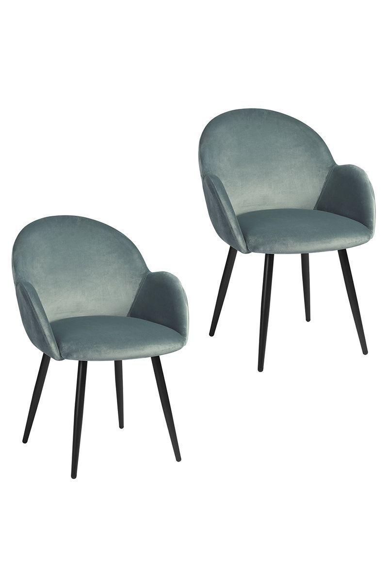 Pack 2 Sillas de Comedor Chiozza Sitial Terciopelo Verde-0