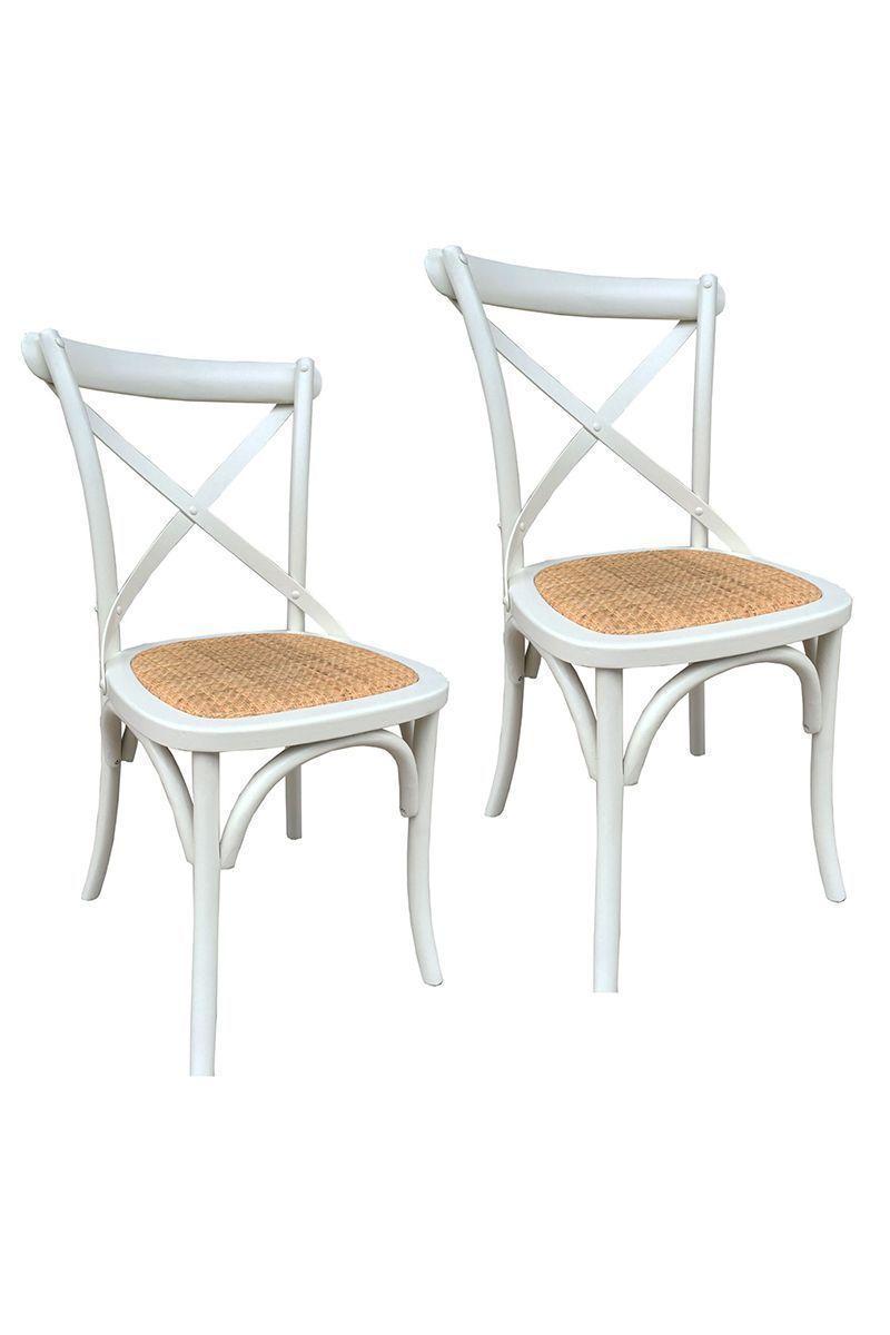Pack 2 Sillas de Comedor Retro Blanco-0